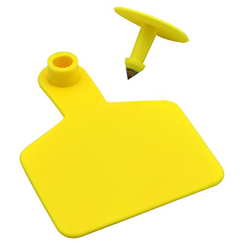Livestock Identification Blank Ear Tags For Goats Sheep Cattle Cows Pigs 100 Packs Tpu Precision Ear Tags (Cattle, Yellow) #TOP2