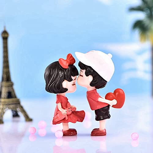 ZHOUL 2pcs amante figure coppia miniatura desktop