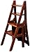 Küchen-Tritthocker 4-stufig klappbarer Holz-Tritthocker Leiter Stuhl Sitzbank Utility Home Küchenleiter-Hocker Tritthocker