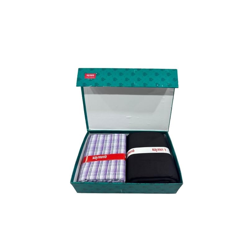 Image of Raymond Men's Premium Shirt & Trouser Fabric Combo | Unstitched Cotton Blend | Formal & Office Wear Fabric Set