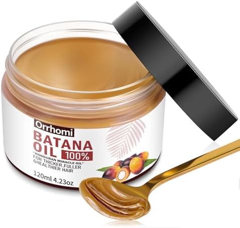 Batana Oil for Hair Growth, 100% Pure & Organic, Cold Pressed Traditional Palm Nut, Unrefined Hair Growth Oil Prevents Hair Loss