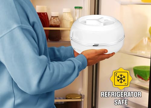 FotoStation 10000ml Jumbo Insulated Casserole Dish with Locking Lid (White) 10L BPA-Free Double-Wall Insulated Soup/Salad Food Warmer/Cooler - Image 6