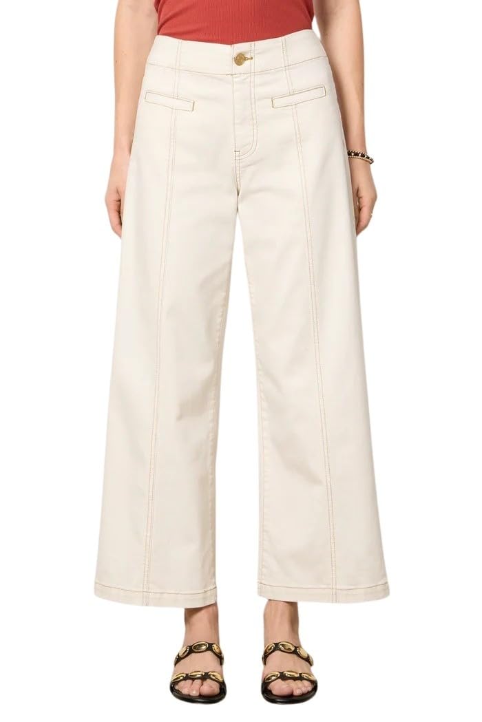 KUT from the Kloth Women's Meg High Rise Wide Leg Twill Jeans with Welt Pockets