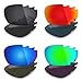 Mryok Lot de 4 paires de verres polarisés de rechange pour lunettes de soleil Oakley Jawbone ventilées – Noir/rouge/bleu/vert émeraude