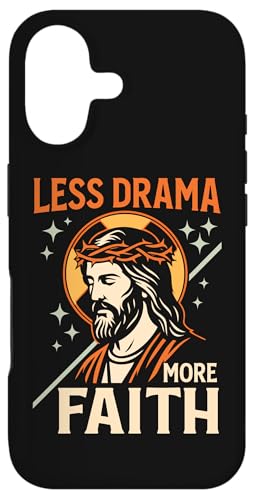 Less Drama More Faith Sassy Chill �N���X�`���� �C�G�X ���g���A�[�g �X�}�z�P�[�X iPhone 17 �p