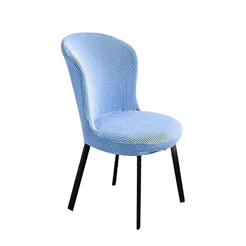 YUMIYU Fundas Sillas Funda para Silla de Comedor, Tamaño Universal Elástica fácil de Limpiar Impermeable cheques por Decor Restaurante habitación -Azul-1 Paquete Cover