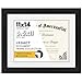 Americanflat 11x14 Diploma Frame with Shatter-Resistant Glass - Use as 8.5x11 Frame with Mat or Display 11x14 Documents Without Mat - Legacy Collection - Certificate Frames for Wall Display - Black