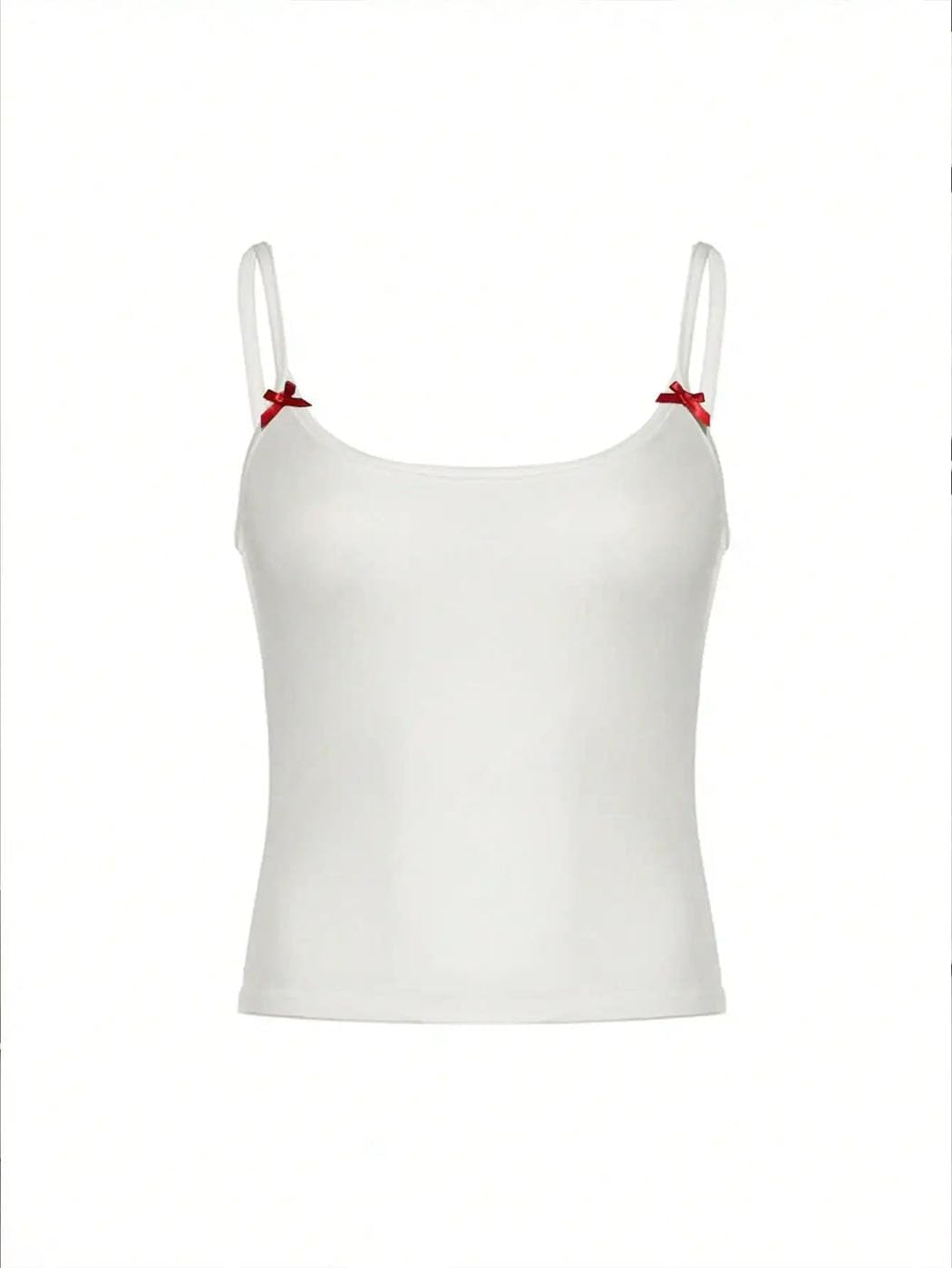 Women Spring Summer Casual Cute Bow Vest Backless High Elasticity Adjustable Pleated Cut
