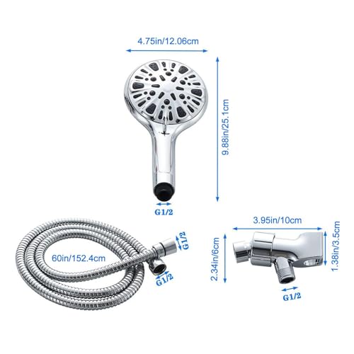 Fini la faible pression : pommeau de douche 9 modes Teksome pour économiser l'eau - 7