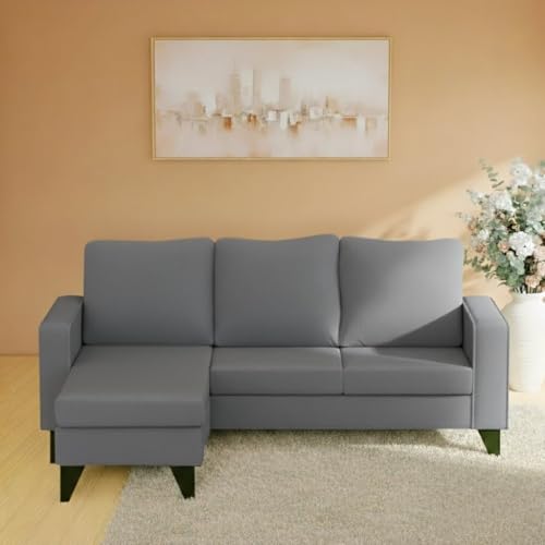 Image of The MM Furniture store Premium Fabric Sofa - Ash (4 Seater - LHS)