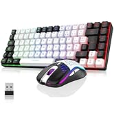 RedThunder K84 Combo Clavier et Souris USB sans Fil Gamer, AZERTY Français, Batterie Rechargeable...