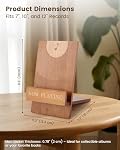 Now Support d'enregistrement en vinyle – Support d'affichage en bois massif pour albums en vinyle, stable & Support d'enregistrement Vinyl sans rayure, support d'affichage minimaliste pour collectionneurs, DJs et amateurs de musique (Coffee)