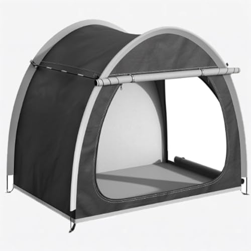 OGXNテント 大型自転車ストレージ 210D 高密度オックスフォード生地 PU4000 防水加工 雨紫外線塵シャットアウト 最大 4 台収納大容量 換気窓付き大型ドア 屋外バイク芝刈り機保管 (黒,小サイズ200*80*135cm)