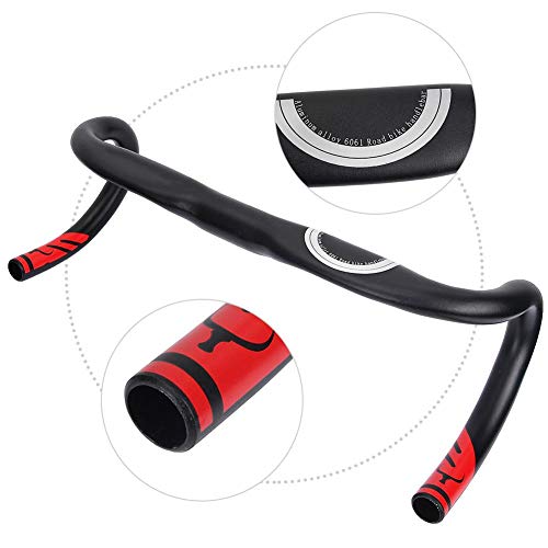 VGEBY1Manubrio Bici da Corsa, Manubrio da Mountain Bike, Manubrio Drop Bar Manico Ultralight Pieghevole in Lega di Alluminio Extra Lunga per Bici da Corsa su Strada