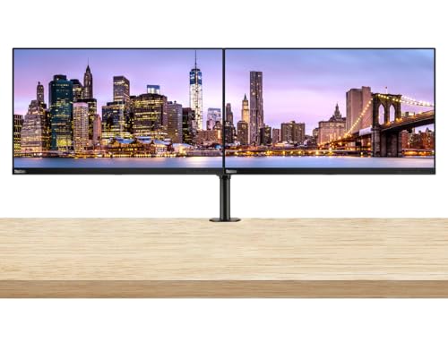 Image of Lenovo ThinkVision T27i 27-inch 1920 x 1080 LED Backlit Full HD Widescreen LCD Monitor, 2-Pack Bundle with HDMI, VGA, DisplayPort, USB Hub, Desk Mount Dual Monitor Stand