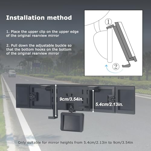Espejo retrovisor convexo con gran angular antirreflejos para una conducción segura 5