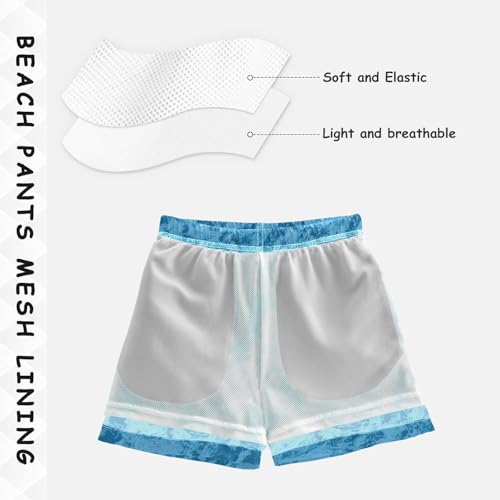 Boys Board Shorts Swimwear Youth Teen Swimming Trunks Quick Dry Elastic with Liner Beach Swimming4