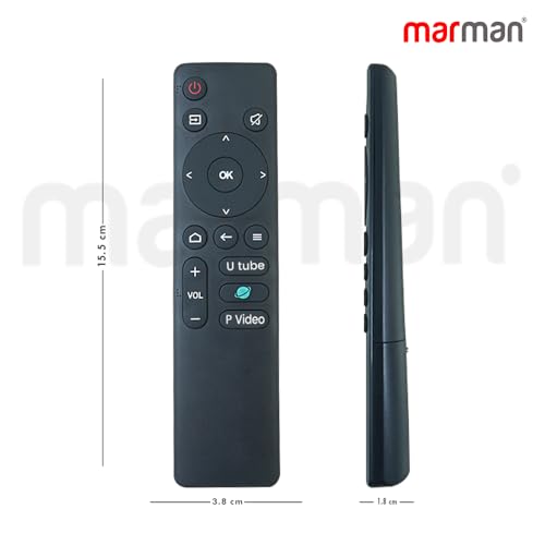 Image of marman Compatible with Haier Tv Remote Control Model LE32A7-N Suitable for Smart LED Full HD Ultra HD 4K Android Television Non Voice Command with Hotkeys - Pairing Not Required