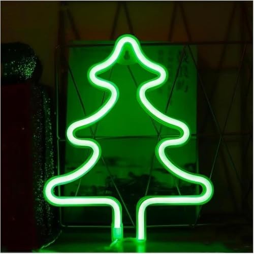 Veilleuse néon feuille d'érable LED verte au design végétal épuré