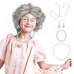 Grandma Wigs-Curly Gray 1