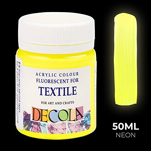 Nevskaya Palitra Lemon Acrylic Fluorescent Colours for Textile decola en Plastic Jars 50 ML