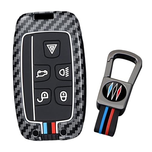 Coque de clé Jaguar XF et Range Rover Sport étui de protection carbone et métal haute qualité