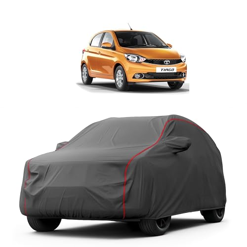 Image of Heavy-Duty Car Cover for Compatible with Tata Tiago (2018 to 2025 All Models) Deluxe Car Protection Cover - Waterproof & UV-Resistant All-Season Exterior Protection