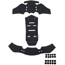 Motorcycle Helmet Liner for LS2 Valiant II Modular/Modular SE, Removable Interior Padding Replacement, Soft Foam Pad Set, Easy Installation for Daily Riding,A Black