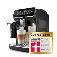 PHILIPS 3300 Series Kaffeevollautomat - 6 Getränke, Modernes Farb-Touchscreen-Display, LatteGo-Milchsystem, SilentBrew, 100% Keramikmahlwerk, AquaClean Filter, Schwarzchrom (EP3347/90) – Ansicht 2