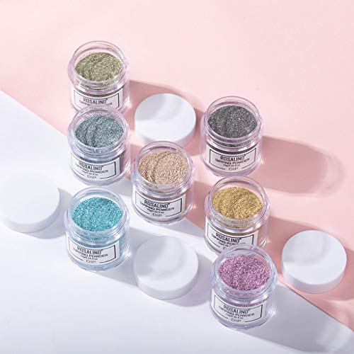 12Pcs Nail Art Infiltration Powder Set Baking Lamp Full Set Of French Nail Glitter Multicolors Nail Polish Dry Nail Polish Shine Nail Polish(D) #TOP6