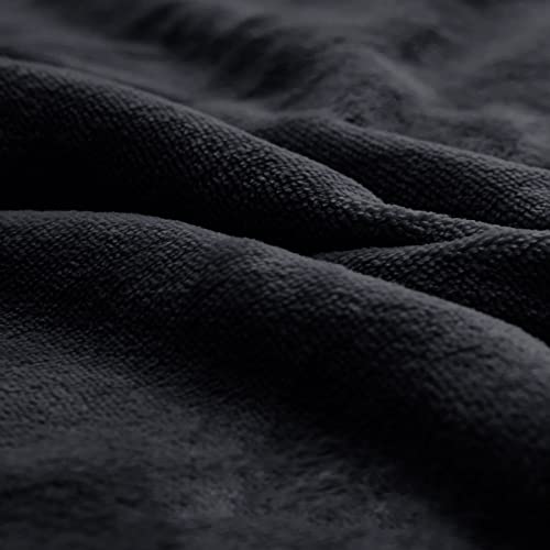 Oxford Homeware Fleece Blanket Sofa Throw Cuddly Reversible Soft Throws for Bed, Couch, Settee, Travel Lightweight and Breathable Blanket fit All Season (Black, Twin/Double) - Cosy Home Interiors Oxford Homeware Fleece Blanket Sofa Throw Cuddly Reversible Soft Throws for Bed, Couch, Settee, Travel Lightweight and Breathable Blanket fit All Season (Black, Twin/Double) - Image 5