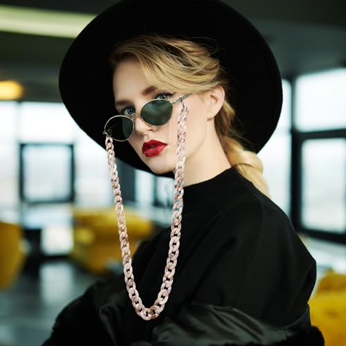 Image of uxcell Eyeglass Chains for Women, Acrylic Eyeglass Holder Chains Adjustable Sunglasses Lanyards Holder Chain for Glasses