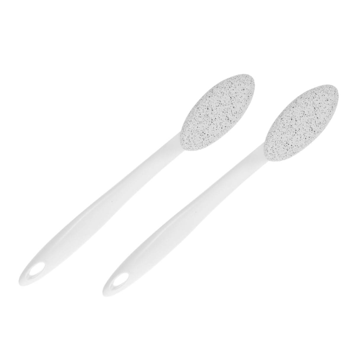 2 Limas de Pedicura Portátiles para Pies Mango Largo y Piedra Pómez de Abs, Herramienta para Eliminar Durezas y Células Muertas, Apta todo Tipo de Pieles