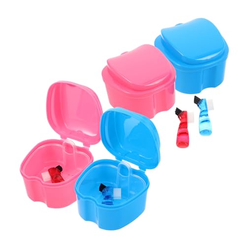 Boîte de rangement pour prothèses étanche avec kit brosse douce