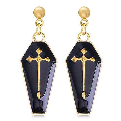 ANXIN STORE Gothic Retro Exaggerated Creative Cross Earrings Punk Style Funny Exaggerated Alternative Personality Earrings Female Gift