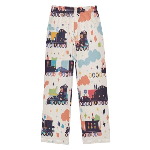 visesunny Boys' Pants Colorful Train Star Jogger Pants Elastic Waist Long Bottoms Trousers with Pockets