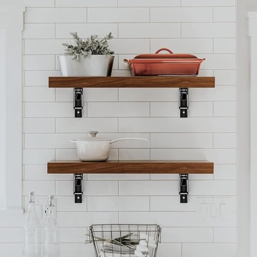 Ravinte 2 Pack 14 Inch Folding Shelf Brackets – Matte Black, Heavy Duty Collapsible Brackets for Tables and Benches – Space-Saving Design by Ravinte - Image 7