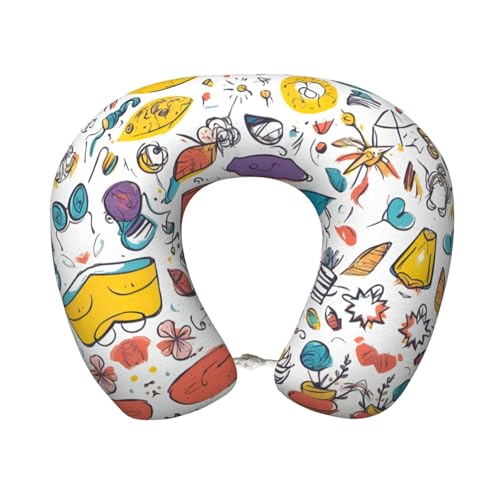 Almohada de viaje de espuma viscoelástica negra estándar miniatura 1