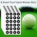 Shimmeroo 192Pcs Pool Table Marker Dots, Billiard Spot Position Stickers, Billiard Point Sticker Accessories, Pool Table Stickers