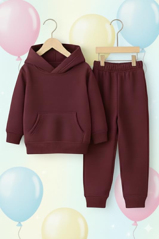 Image of Kids Hoodie Sweatshirt, Boys & Girls Relaxed Fit Wool Hooded & Round Neck Sweatshirt