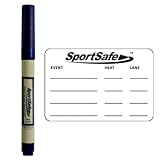 Sportsafe MeetMinder Youth Swimmer Event Tracking System - One Ink Skin Marker Plus 12 Temporary Tattoo Event Templates