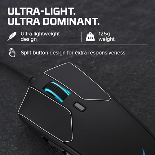 Image of HyperX Pulsefire Raid RGB USB 2.0 Gaming Mouse with Optical DPI Adjustable Omron Switch for Gamers - Black (HX-MC005B)