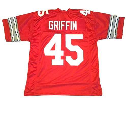 Generic Archie Griffin Red Jersey Stitched Custom Football New No Brand/Logos (US, Alpha, X-Large, Regular, Regular, Red)