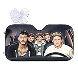 AFOK One Direction Car Windshield Sun Shade, Universal Fit Car Sunshade,Front Window Visor Protect Your Car from Sun Heat/Blocks Uv Rays,Keep Vehicle Cool 55 X 30 in