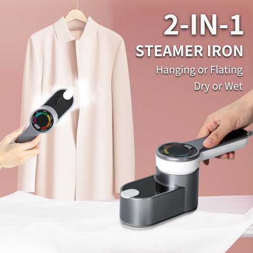 Tragbarer Reisedampfer Bügeleisen für Kleidung mit LCD-Display, 6 Modus Handheld Mini Kleidung Dampfbügeleisen mit 120 ml Wassertank, 1200W Small Garment Steamer, für Haus, Schlafsaal, Reisen