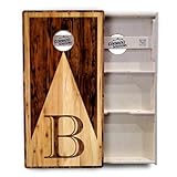 Cornhole Solutions Tournament Cornhole Boards - Regulation 2'x4' Set 3/4" Baltic Birch (Wood Letter Design) (Letter B)