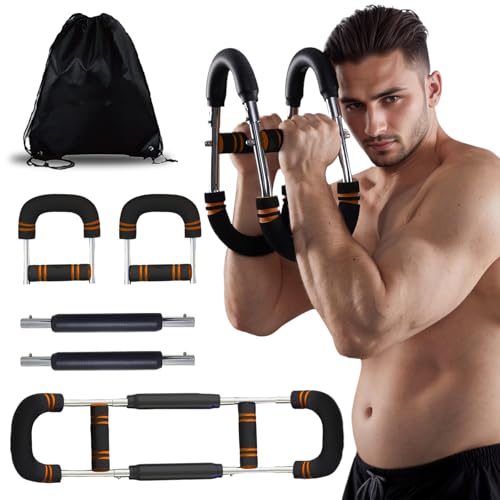 Arm Trainer Adjustable Chest Expander arm Exerciser,Shoulder Muscle Training Fitness Equipment, Upper Body Strength Training Machine. Portable Spring Resistance Home Fitness Equipment. (60-110LBS)