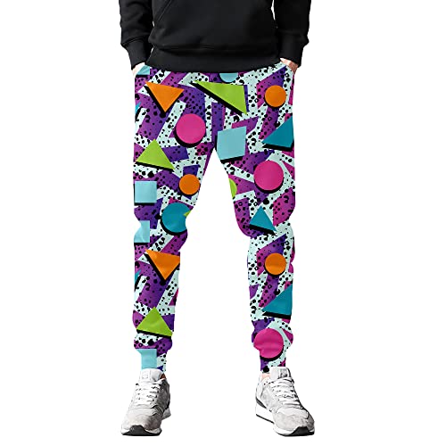 Fashion 80s Style Jogger Sweatpants Mens Funny Joggers Pants Casual Track Pants 90s Outfit for Men Sports Athletic2