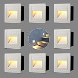VivaLet 8 Piezas Iluminacion Escalera LED 3W 300LM, Cuadrado