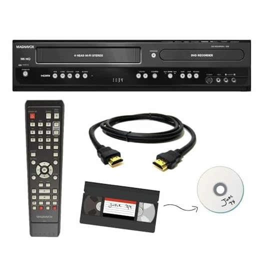 Magnavox VHS to DVD Recorder VCR Combo w/ Remote, HDMI (Renewed)